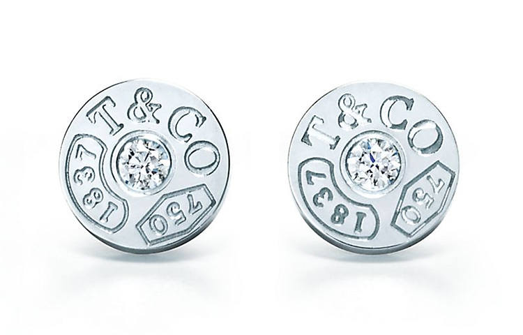 TIFFANY & CO. 1838® Stud Earrings Women's Silvery White