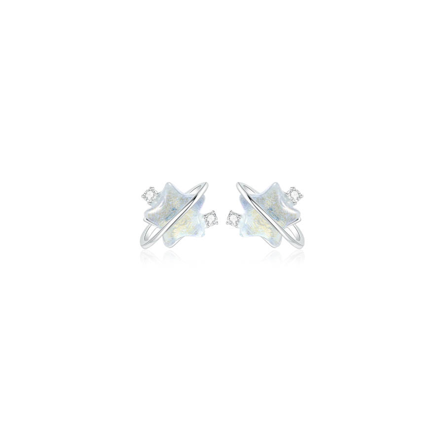 Cuz Strange Intention Alloy Stud Earrings Women's Silver