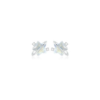 Cuz Strange Intention Alloy Stud Earrings Women's Silver