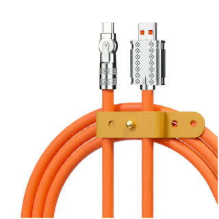 Nepix Nepi A To Type CA To Lightning Rotating Cable, Compatible Apple Huawei Super Fast Charging Cable, Bold Mecha Line