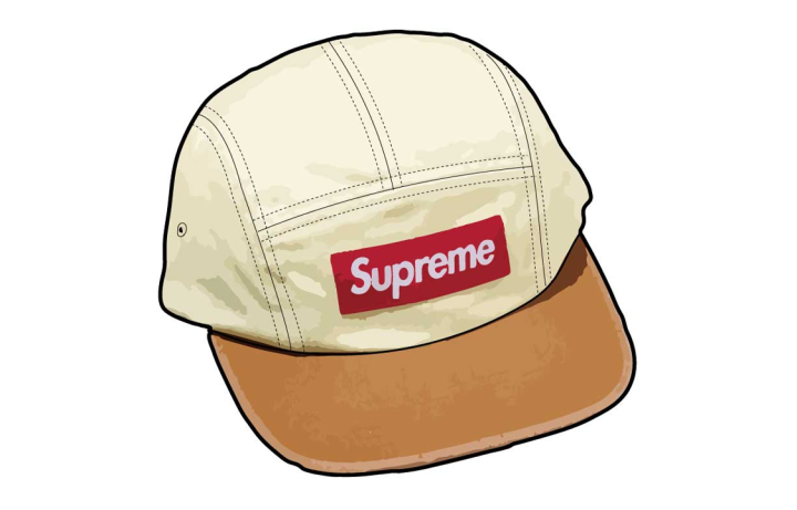 Supreme Supreme 100% Cotton Baseball Caps Unisex Ecru