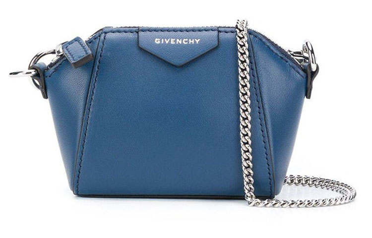 Givenchy GIVENCHY Leather Shoulder Bag, Crossbody Bag Regular Women's Blue