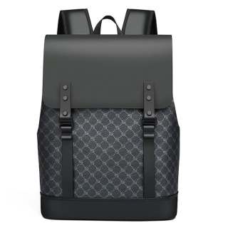 DUSENDAISHU Abrasion Resistant Fabric Backpack Large Unisex Press Pattern/Black