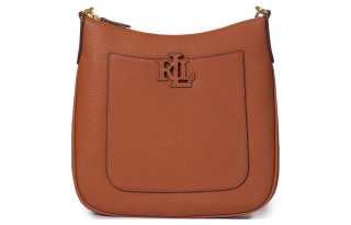 LAUREN RALPH LAUREN Polo Ralph Lauren Full Grain Leather Crossbody Bag, Shoulder Bag Regular Women's Brown
