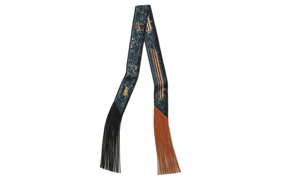 HERMES HERMES Silk Scarves Women's Blue