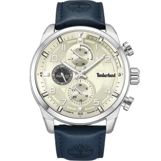 Timberland Henniker II Wrist Watches Quartz Movement Leather Strap Beige Watch Dial Men's Watches