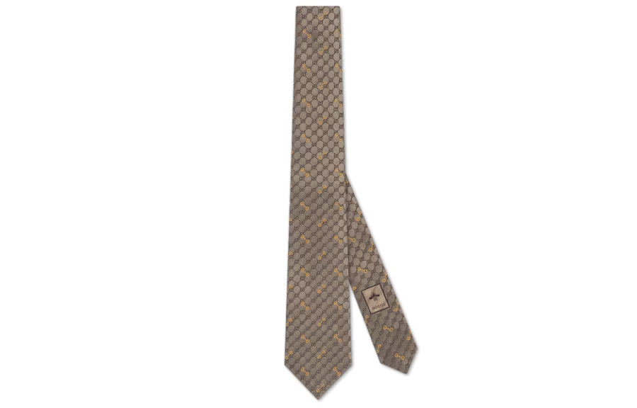 GUCCI Gucci Gg silk jacquard tie