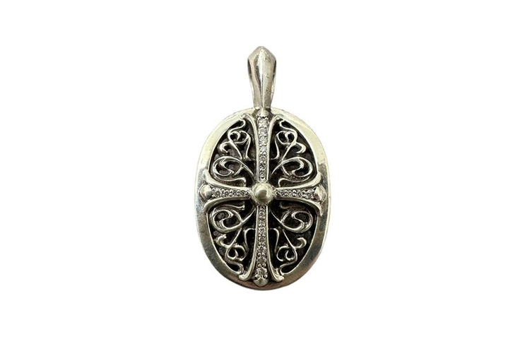 Chrome Hearts Chrome Hearts oval cross pendant