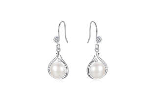 TRUE ME S925 Silver Pearl Earrings Women's