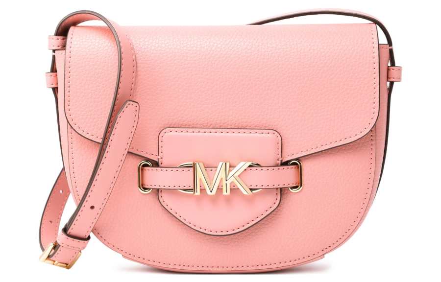 MICHAEL KORS Cow Leather With Artificial Leather Saddle Bag, Shoulder Bag, Crossbody Bag Medium Women's Pink