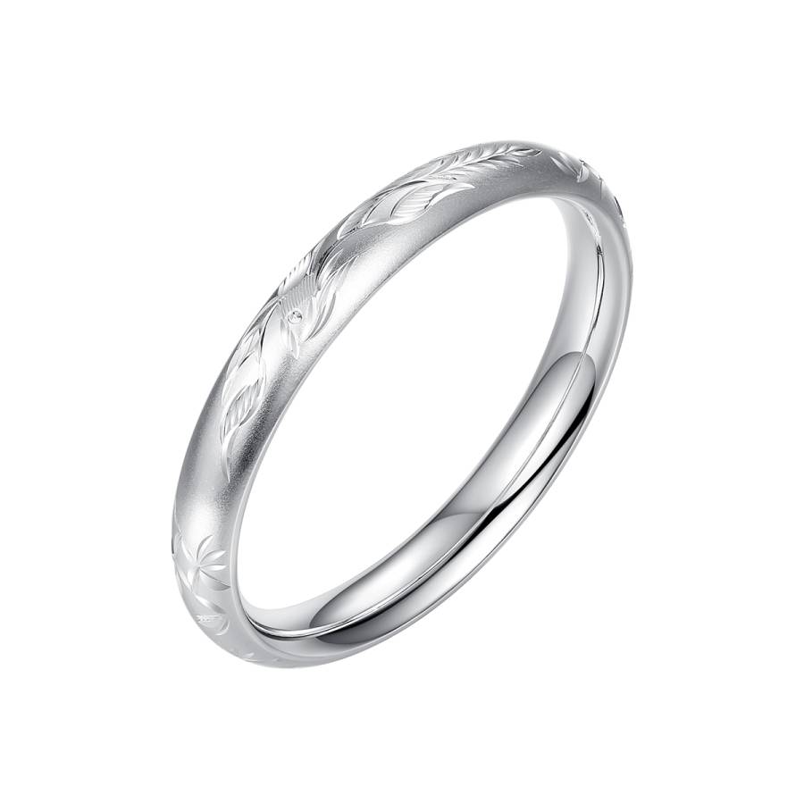 WINY WINY Pure Silver Closed End Bangle Women's Silver