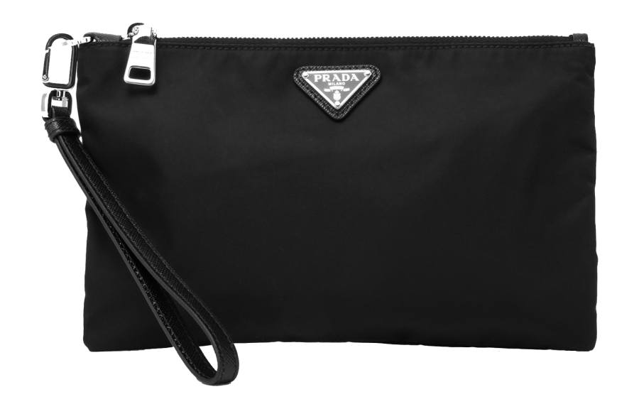 PRADA PRADA Nylon Clutch Handbag Men's Black
