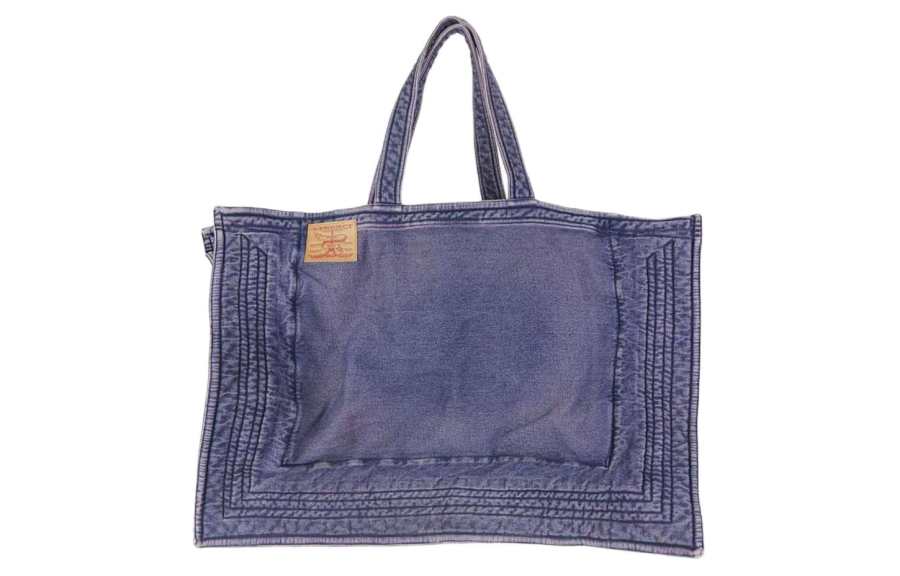 Y/Project 100% Cotton One Shoulder Handbag Unisex Purple Marine Blue
