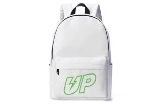 TURN UP Polyester Backpack Unisex White