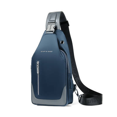 Ceion Keust Oxford One Shoulder Crossbody Sling Bag Men's Blue/Black