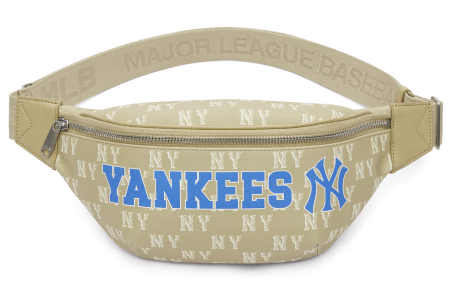 MLB MLB Artificial Leather Sling Bag Unisex Beige Yellow