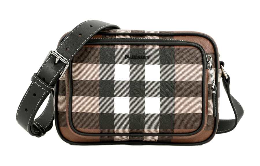 Burberry Leather Messenger Bag, Shoulder Bag, Camera Bag, Crossbody Bag Men's Dark Birch Brown