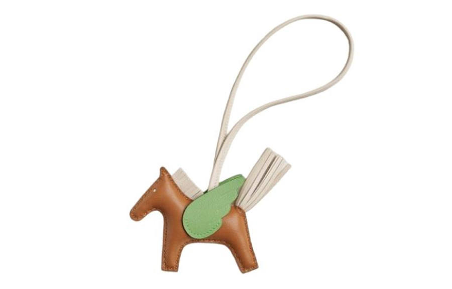 HERMES HERMES Calfskin Charms Unisex Orange