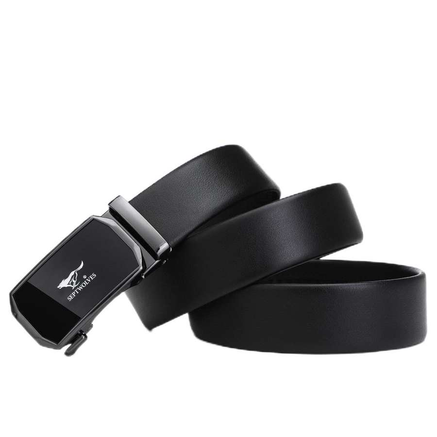 SEPTWOLVES SEPTWOLVES Top Grain Cow Leather Belts Men's Width 3.5CM