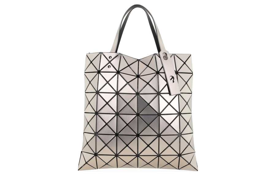 ISSEY MIYAKE Polyvinyl Chloride Resin Tote Bag, Shopping Bag, Handbag Women's Silver