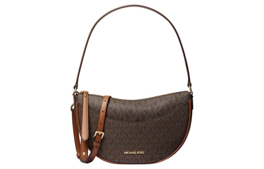 MICHAEL KORS Dover Canvas Crossbody Bags Medium Women's Brown