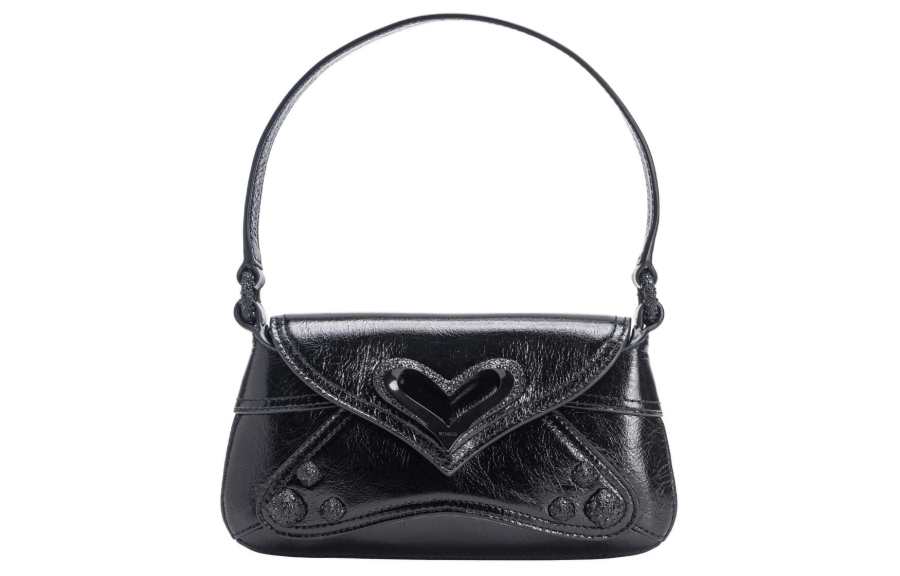 PINKO Cow Leather One Shoulder Handbag Mini Women's Black