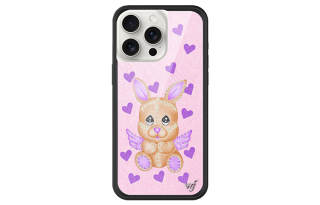 WILDFLOWER Silicone Material Heart Bunny Phone Cases Compatible With Apple IPhone 15/14/Pro/Mac Girlish