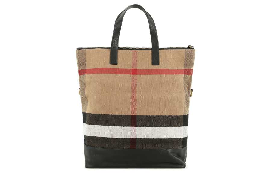 Burberry Cotton With Leather Detail Tote Bag, Shopping Bag, Shoulder Bag, Crossbody Bag, Handbag Men's