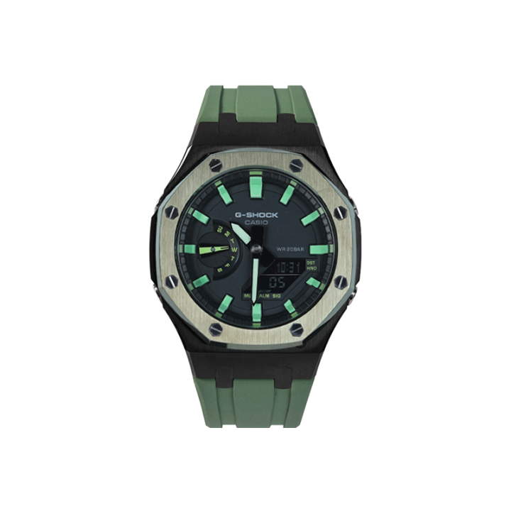CASIO CASIO Unisex Liquid Crystal/Analog Dual Display Series 48.8mm Green Watch