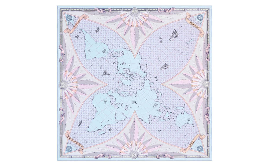 LOUIS VUITTON LOUIS VUITTON M79609 Lv Map Square 90