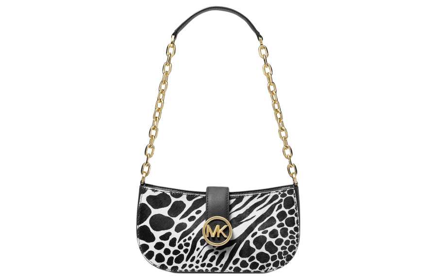 MICHAEL KORS Carmen Calf Hair Handbag, Shoulder Bag Women's Black