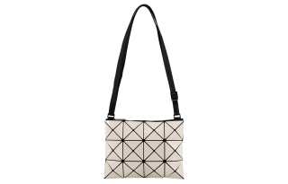 ISSEY MIYAKE Synthetic Leather Shoulder Bag, Crossbody Bag Unisex Beige