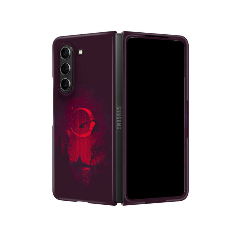 Kokoparty PC Material Korean Film Blood Moon Dolphin Phone Case Compatible With Fold6/Fold5/w24 Heart For The World