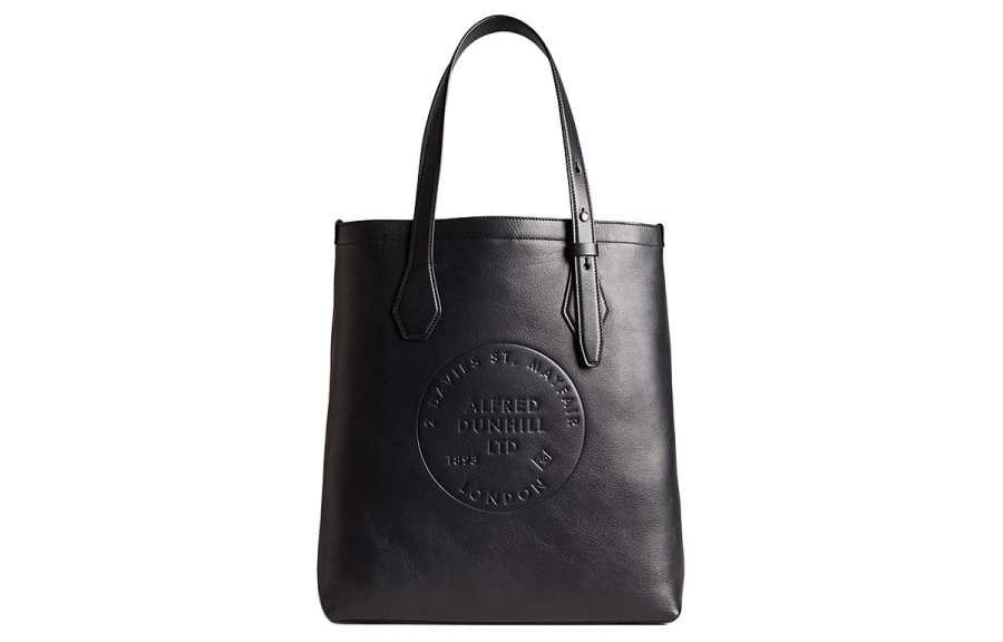 Dunhill Cow Leather Tote Bag, Shopping Bag, Shoulder Bag, Handbag Medium Men's Black