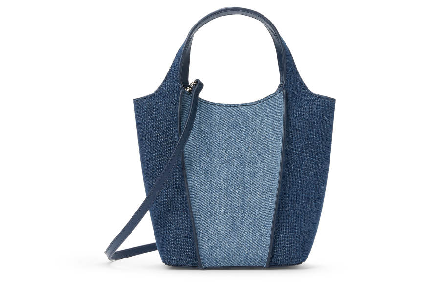 CHARLES&KEITH Fabric One Shoulder Handbag Small Women's Dark Denim Blue