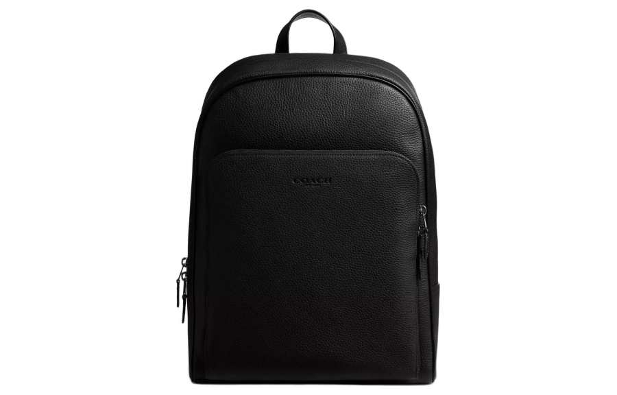 COACH Gotham Leather With Calfskin Backpack Large Women's Black