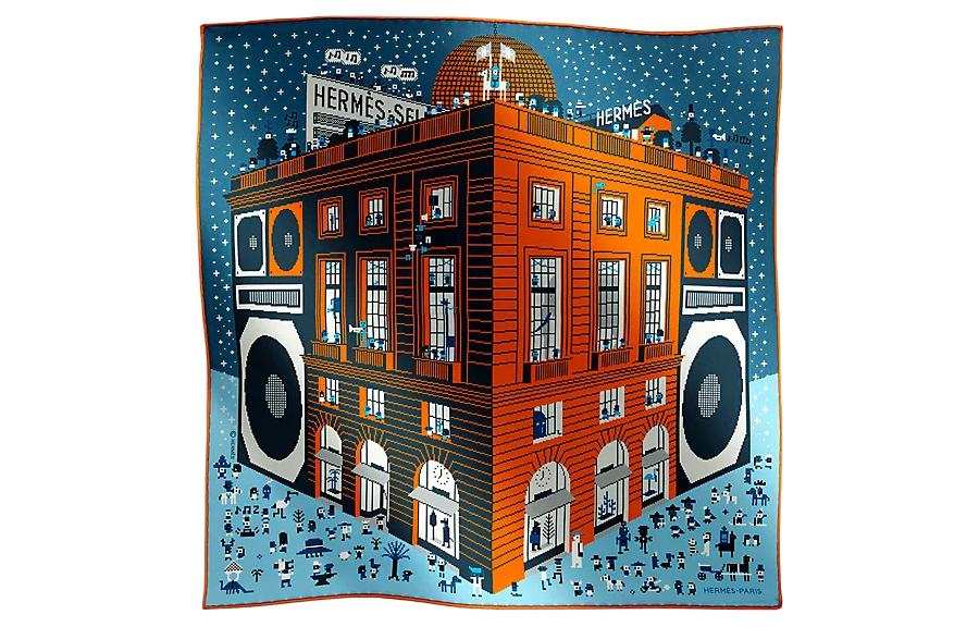HERMES HERMES Faubourg Scarves Men's Multicolor