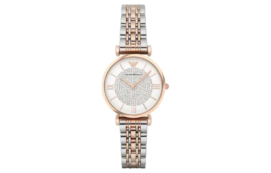 EMPORIO ARMANI Wrist Watches Quartz Movement Stainless Steel Strap 32mm White Dial Women's Watch