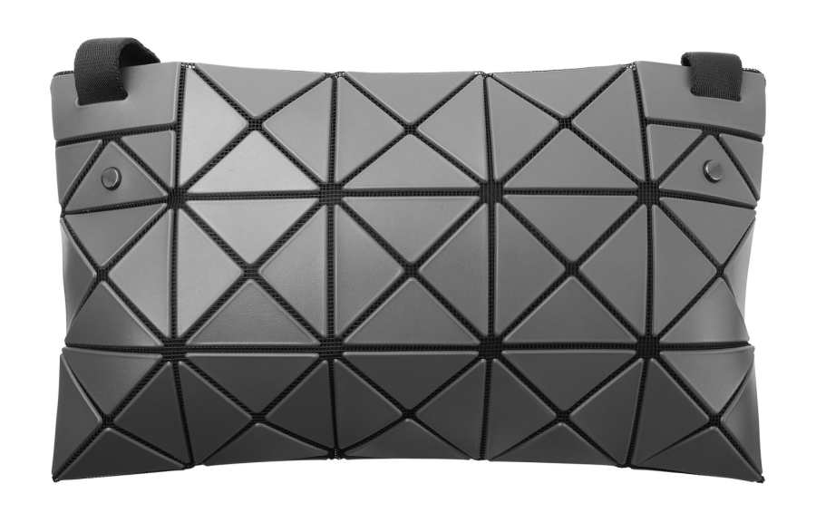 ISSEY MIYAKE Polyester With PVC Shoulder Bag, Crossbody Bag Unisex Charcoal Gray