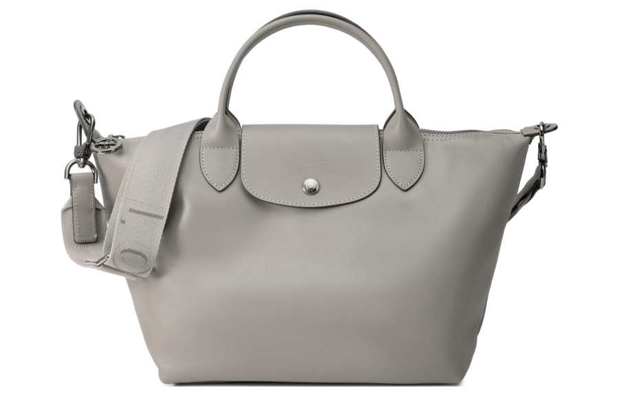LONGCHAMP Le Pliage Xtra Cow Leather Shoulder Bag, Crossbody Bag, Handbag Small Women's Streptopelia Gray