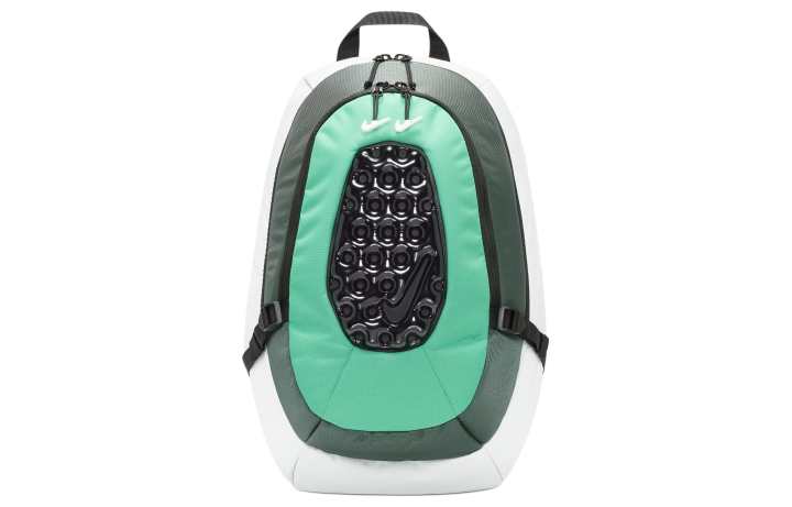 Nike Nike Polyester With Nylon Backpack Unisex Light Silver & Vintage Green & Summit White