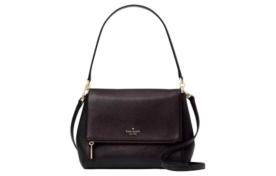 Kate Spade Leila Pebbled Leather Portable Crossbody Bag, Shoulder Bag Women's Black