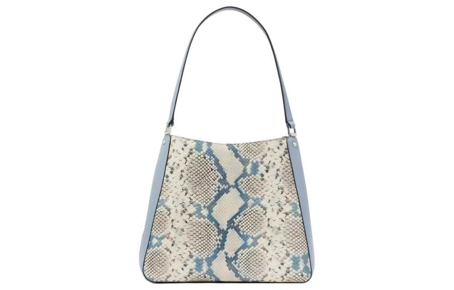 Kate Spade Leila Leather Handbag, Shoulder Bag Women's Blue & Gray