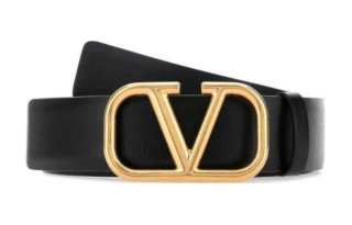 Valentino Belt Leather Belts Women's Black