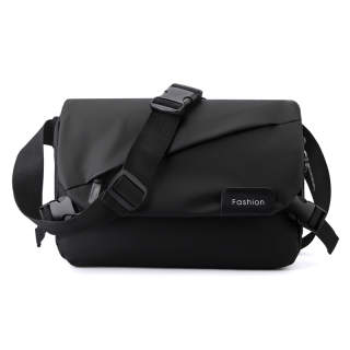 AINITU Nylon Fabric Shoulder Bag, Crossbody Bag Regular Men's Black