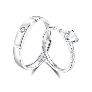 FANCI 925 Sterling Silver Ring Pair Unisex