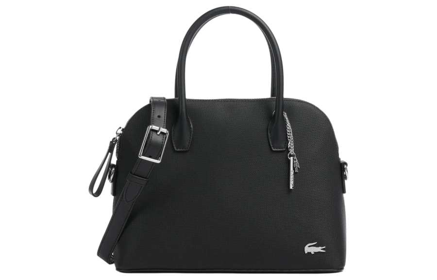 LACOSTE Polyurethane Shoulder Bag, Crossbody Bag, Handbag Women's Black