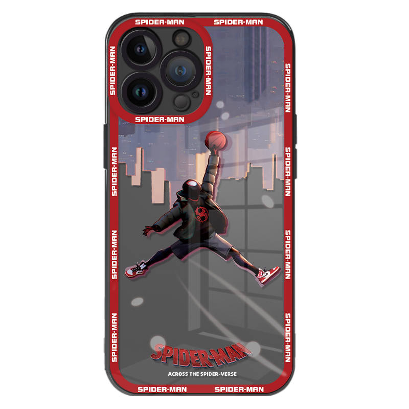 Disney Jordan AJ Collaboration Spider Man Slam Dunk Transparent Softshell Painted Premium Aesthetic Lens Printed Design