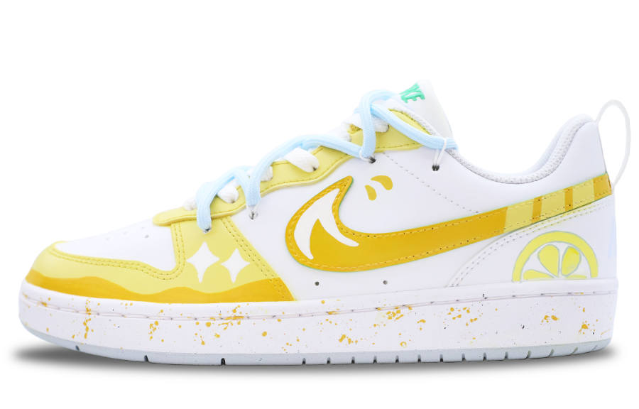 Nike Nike Court Borough Low top Skateboard Shoes Women's White Yellow