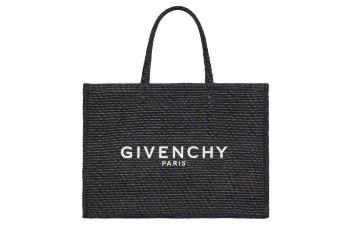 Givenchy Givenchy G Tote Raffia Tote Bag, Shopping Bag, Handbag Medium Women's Black